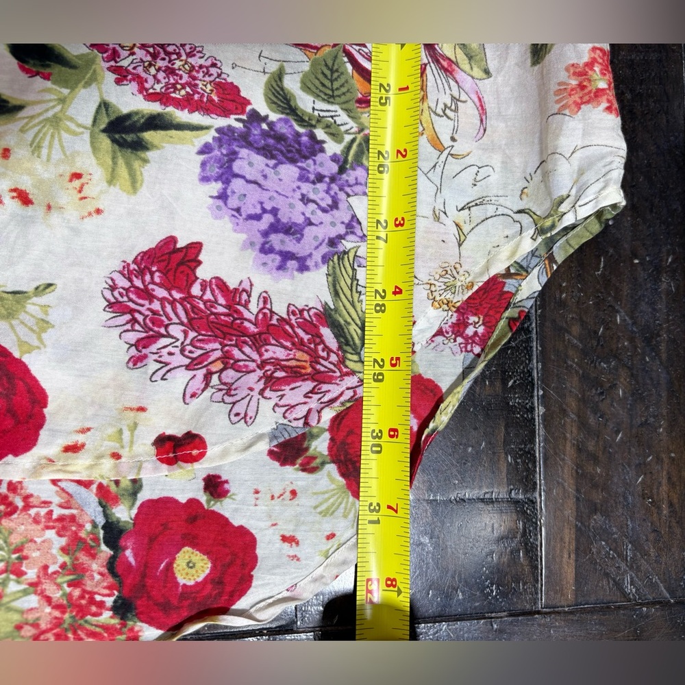 Soft Surroundings Floral Silk Blend Blouse - Women’s Size Large - Picture 10 of 10
